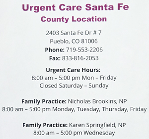 wh urgent care sfe