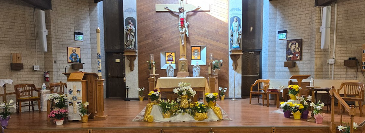 Easter Lilies Adorn the Altar